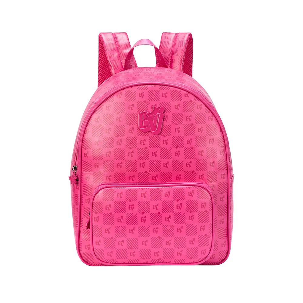Mochila Média Fashion Monograma Rosa Emilly Vick