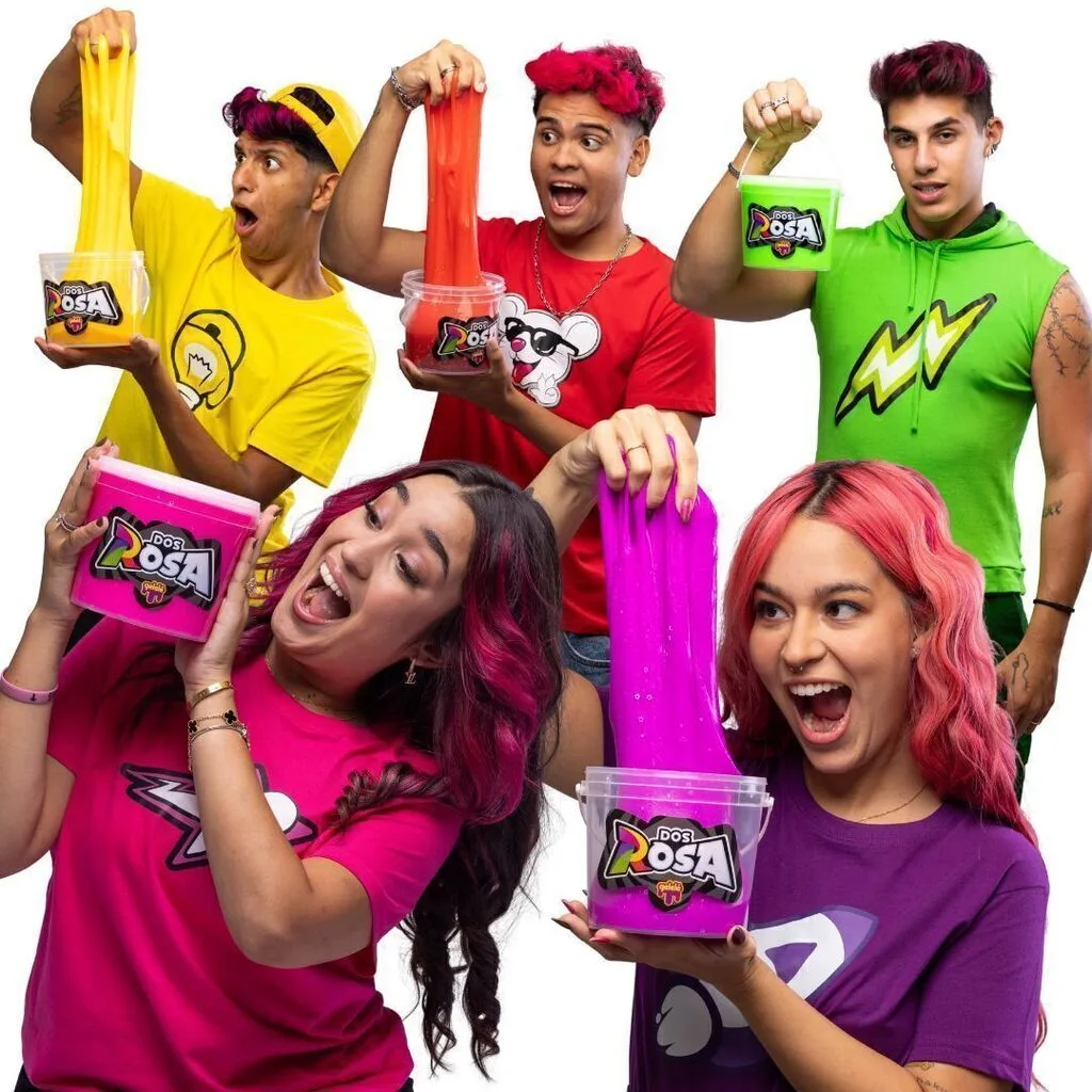 Baldinho de Slime Multiverso Rosa 1,5 kg Gelelé Gigante